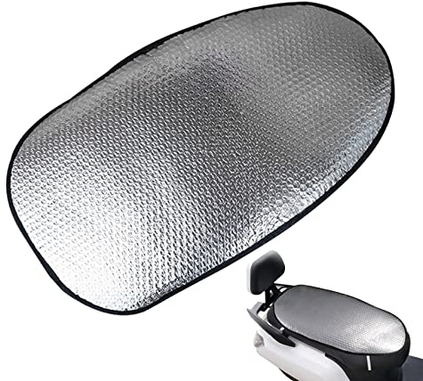 WOTEG Motorrad-Sitzbezug – Sonnen-Reflektierender, Hitzebeständiger, Universeller, Wasserdichter, Rutschfester, Sonnenschutz für Roller