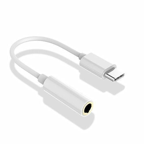 USB 3.5mm Female Car Aux Audio Earphone Headphone Jack Adapter, Suitable DAC Chip convertor Compatible with All Type C Smartphones(For Samsung Galaxy), USB-C Headset Dongle Cable Connection.