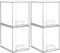 Vtopmart 4 Pack Clear Stackable Storage Drawers,7.6 H Plastic Organizers Bins for Skincare, Bathroom Supplies,Ideal for Cabinet,Under Sink,Vanity,Kitchen,Pantry Organization