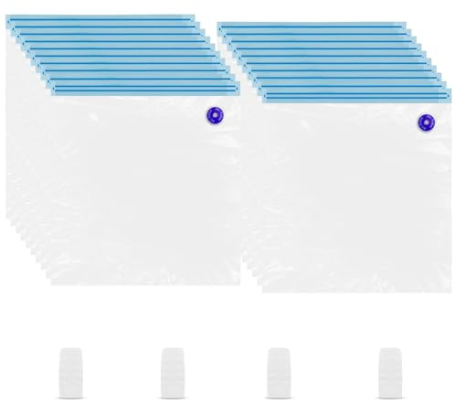 GEEETECH Vakuumbeutel 10 Beutel Feuchtigkeitsdicht für 3D-Filamente, 2 Lagen Dichtungsband, Material PA+PE(Größe 32,5 * 37,5CM)