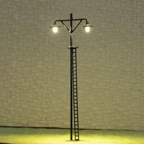 4 STÜCKE HO Scale Modelleisenbahn Zug Lampe Post Straßenlaternen für Eisenbahn (A)