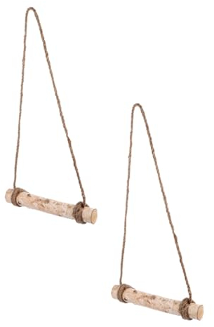 AOKWAWALIY Hochzeitsdekoration, 2 Sets, ein kleiner Stab, rustikaler hängender Zweig, rustikale Ornamente, rustikales Holz, Hängepflanzenregal, Holz, hängende Pflanzgefäß, Birkenstämme, Dekorationen