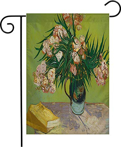 Bannerfahnen 30x45cm, That Oleanders Books Palette De Used Fine Impressionist Oil Von Vincent Impasto Gogh 1888 Teilen Dekoratives Banner Dekoration Garten Fahnen, Für Partys, Veranda
