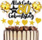 80th Geburtstag Tortendeko Gold Schwarz, Kuchen Deko Geburtstag 80 Jahre, Torten Deko 80 Geburtstag, Alles Gute Zum Geburtstag Torte 80, Mit 2 Kleinen Goldenen Luftballons, 3 Herzen, 3 Sternen
