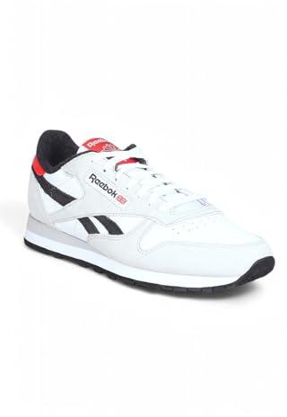 Reebok Mixte Classic Leather, White Mist Grey Black, 45.5 EU