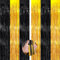 2 Stück Metallische Glitzervorhang Fringe 1m x 2m, Glitzer Tinsel Curtain, Photo Booth Props, für Partydekor Geburtstags Abschlusssaison Karneval deko (Schwarze, goldene)