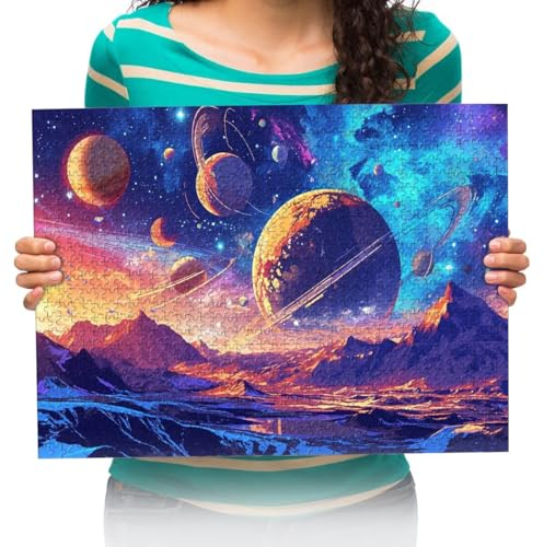 Erwachsenen Puzzle 3000 Teile 3D Puzzles Planet Berge Gemälde DIY Frei Zeit Home Dekoration Kreative Kunst 122x81cm