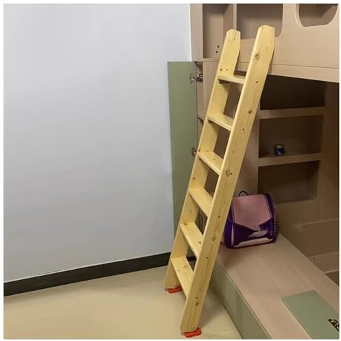 LXLZYXSF Rv Etagenbett Leiter Für Anhänger, Loft-Treppe Holz Stufenleiter, Ersatz Top Etagenleiter Mit Haken Und Halterungen, Decken-/Kleider-Leiter, 10cm Breite Sprossen(145cm/57inch Tall)