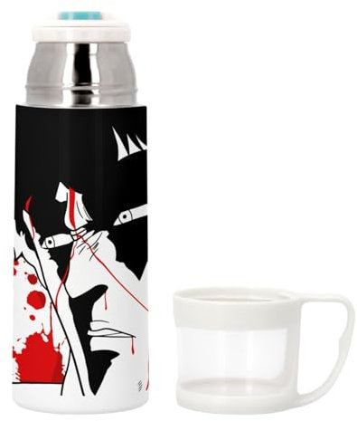 Thermoskanne aus Edelstahl mit integrierter Tasse – Ken Überlebende der Hölle im Blut Manga Fist Of The North Star Okuto No Ken – 350 ml – Thermosflasche