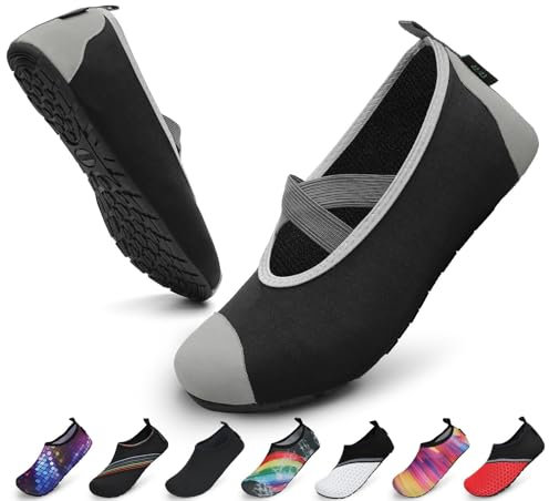 SAGUARO Escarpines Hombre Mujer para Buceo Snorkel Surf Natación Piscina Vela Mares Rocas Río Zapatos para Agua Calzado Playa Zapatillas Deportes Acuáticos, Negro Petróleo, 44/45EU