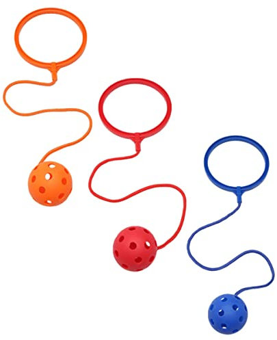 VICASKY 3 Stücke Kinder Knöchel Überspringen Ballspielzeug Jumping Ring Überspringen Ball Spiel Zufällige Farbe
