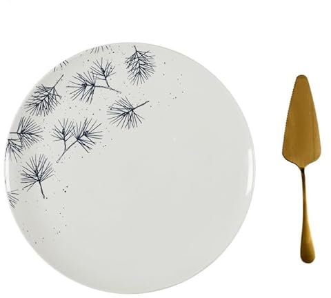 Plat à Tarte & Pelle Aiguilles de Pin 30cm Blanc