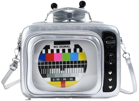 Niedrig von DREAMPIO - Design der TV-Umhängetasche | Einzigartiges Clear Female Anime-Display | Schultasche mit großer Kapazität | Multifunktionales Rückpaket für, silber, riferimento alla