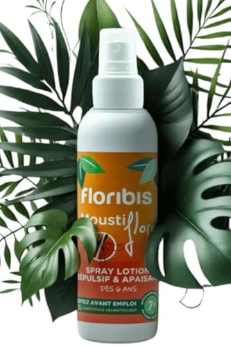 Floribis Moustiflore – Lotion Anti-Moustique Naturelle 100ml | Protection Longue Durée Jusqu’à 12h | Aux Huiles Essentielles | Sans Paraben ni Conservateur | Tous Types de Peaux