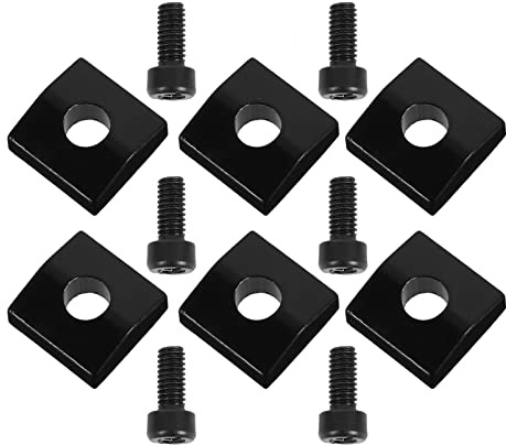 ERINGOGO 2sets Locking Nut Blocks with Screws Guitar Replacement Parts Easy to Install for Double Rocker Electric Guitars Secure String Locking