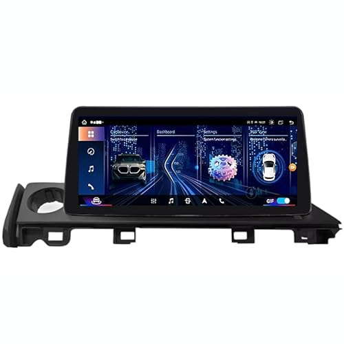LINGLW Android 14 Doppel Din Autoradio Passt 12.3 Zoll-Touchscreen für Mazda 6 2017 2018 2019 mit WLAN Carplay/Android Auto GPS-Navigation und Bluetooth,N8 12.3 8 Core 4g+WiFi 8g+256g