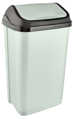 keeeper swantje Mülleimer, Schwingdeckel, 50 l, Soft Green