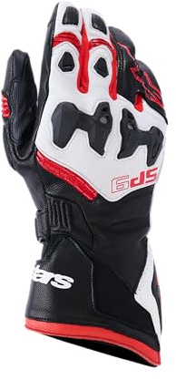Alpinestars SP-9 Motorrad Handschuhe, schwarz/weiß/rot, L