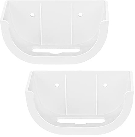 MENDUNER Support Mural sans Vis pour Routeur et Extension WiFi 6, sans Outils, Perçage, Support Mural Adhésif, Paquet de 2 Organisateurs de Fils ABS Blancs