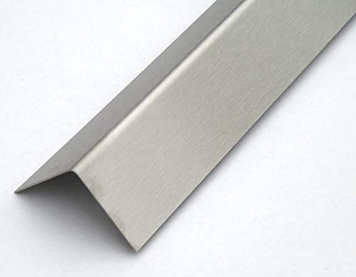 EXCOLO Edelstahl-Winkel 15x15 2000mm lang, 0,8mm stark Eckenschutz Kantenschutz Kantenverkleidung als Schutz für Mauerecke Wandecke Türrahmen Wohnung Krankenhaus Büro Gastronomie Laden Klinik
