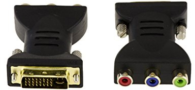 KALEA-INFORMATIQUE Adaptateur DVI (DVI-I 24+5 broches) Mâle vers RCA (RVB RGB)