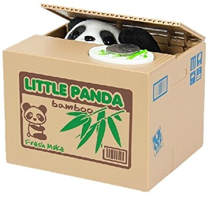 Txyk Gelddose Diebstahl Panda Elektronische automatische Elektronische Spardose witziges Geschenk für Kinder 12 * 10 * 9 cm / 4,72 * 3,94 * 3,54 inch