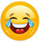 Smile-Aufkleber Tears I kfz308 I rund Ø 15 cm I Sticker lachend für Laptop Roller Motorrad Auto Tür und mehr I wetterfest