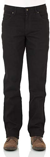 Wrangler Herren Jeans Durable Stretch - Regular Fit - Black - Rinsewash - Darkstone - Stonewash - Dark Stonewash, Größe:W 36 L 32, Farbe:Black (W10IRX26T)