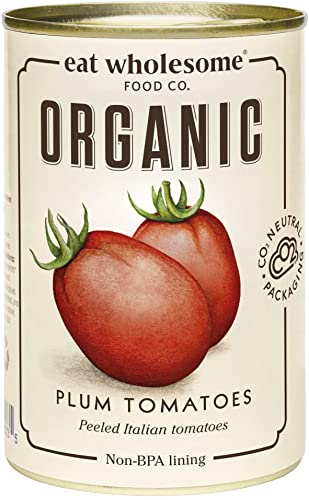 Eat Wholesome Tomates Italiennes Bio Pelées, 400 g (Lot de 12)