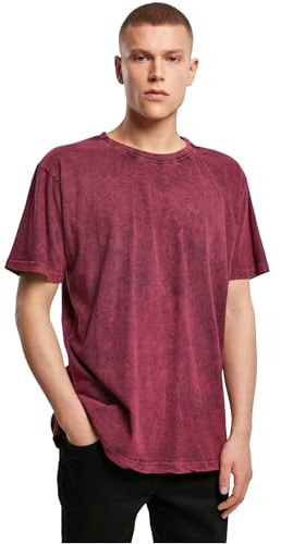 Build Your Brand Acid Washed Tee - Farbe: Berry Black - Größe: L