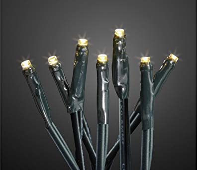 hellum LED Mini Lichterkette Innen, 50 mini LED Lichter, 735cm beleuchtete Länge, Lichterkette Strom mit Stecker, Kabel grün, warmweiß innen, als Weihnachtsbaum 577587