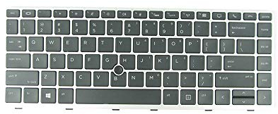 New Keyboard Compatible with HP EliteBook 840 G5, 846 G5, 745 G5, L11307-001 6037B0138601 with Backlit Point Sliver Frame US