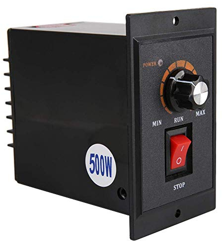 Controlador De Velocidad Del Motor De CA 220V 50/60Hz Regulador De Velocidad Del Motor EléCtrico MonofáSico Con Interruptor Giratorio Ajustable(500W)