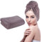 KinHwa Mikrofaser Großes Handtuch für die Haare schnelltrocknend XXL Haarturban super saugfähig und weich für die Lange Haare Kopfhandtuch kein Reißen und Zerren an Haaren 61cm x 112cm 1 Pack Violett
