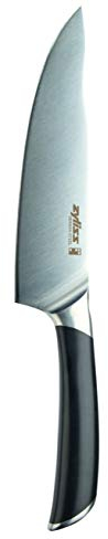Zyliss Comfort Pro Chef Knife, 20cm/8in, Sharp Forged German Stainless Steel, Antibacterial Black Handle with Finger Rest, Professional Kitchen Knife/Vegetable Knife, Dishwasher Safe