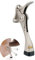 HOME&I Easy Pedal Kick Down Door Stop Stopper Easy Step Door Kick Doorstop,Premium Quality,Height-Adjustable Rubber Foot,4 Inch (Satin Nickel, 4 Inch x 1 Pack)