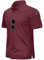 TACVASEN Herren Joggingshirts Polohemd Freizeitshirts Kurzarmshirts Outdoor Frühling mit Tasche (Weinrot, L)