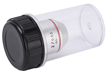 Entatial 2X Mikroskop-Objektiv, Low Power Komfortable Clear Imaging 195 Achromatische Objektive Allgemein 0,05 mm Blende RMS Gewinde 20,2 mm für biologische Mikroskope
