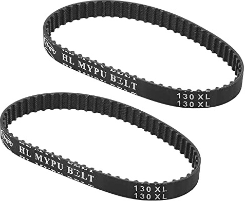 Qjaiune 2x Zahnriemen 130XL 037 Zahnriemen Gummi schwarz 10mm 65 Zähne