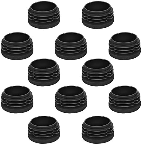 Bouchon Pied de Chaise,moinkerin 12 Pièces Bouchons pour Tuyau 25X25mm Bouchon Tube Ronde pour Tubes Métalliques, Chaises, Canapés, Tables et étagères