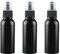ZEOABSY 3 Pièces Portable Vide 100 ml Noir Pulvérisateur en Aluminium Flacon Bouteille Vaporisateur avec noire pour l'eau l'alcool Parfum Cosmétique Voyage Rechargeable, Entonnoir