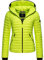 Navahoo Damen Damen leichte Übergangsjacke Steppjacke mit Kapuze Kimuk Neon Green Gr. M