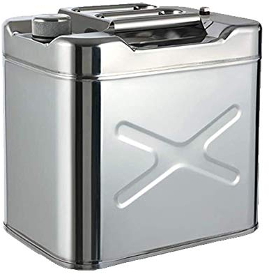 Benzinkanister 20l, 25l, 30l Gastank, 304 Edelstahl -Benzin, Tragbarer Kraftstoffspeichertank Mit Schlauch for Motorräder Und Automobile (Size : 25L)