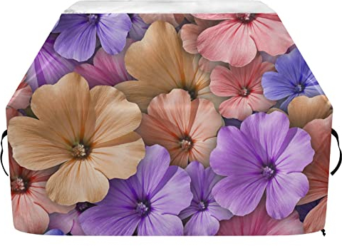 BBQ Grillabdeckung 165 cm Wasserdichte Grillabdeckung für Outdoor Grill Bunte Geranie Blume Charbroil Grillabdeckung Staubabweisend