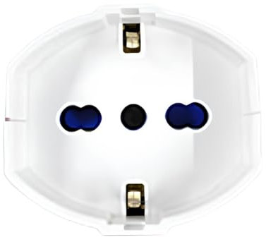 A2ZWORLD Prolunga Elettrica Con Interruttore, Spina Italiana Piccola 10A, Presa Multistandard Bipasso Schuko 10/16A, Max 2300W 250V, Colore Bianco (5 Metri)