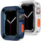 ZZDZZ [2 Pezzi] Cover Compatibile con Apple Watch Series 9/8/7 41mm Series 6/SE/5/4 40mm, Flessibile Morbida TPU Bumper Custodia Protettiva per iWatch (Blu/Trasparente)
