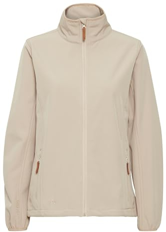 NORTH BEND NBCorrina Damen Softshell Jacke Funktionsjacke wasserdicht atmungsaktiv winddicht Wassersäule 8000mm W-PRO Wetterschutzsystem, Größe:36, Farbe:Simply Taupe (1136)