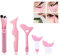 4 Pièces Pochoirs pour Eyeliner en Silicone pour Eyeliner et 5 Pièces Eyeliner,Pochoir Maquillage Réutilisable,Aide Au Maquillage Des Yeux,Outil de Maquillage Convient Aux Novices (Rose)