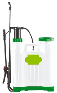 Pompa a Pressione a Spalla per Giardinaggio e Irrigazione - Spruzzatore a Pressione con Serbatoio 16L, Tubo 125cm e Prolunga 56cm, Ideale per Diserbo e Piante, 60x35x20cm