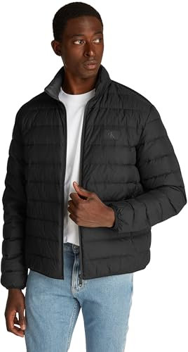 Calvin Klein Men’s Lightweight Down Quilted Jacket, Black (Ck Black), S